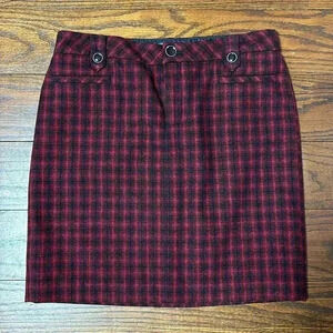 Eddie Bauer Skirt Red And Black Size 8